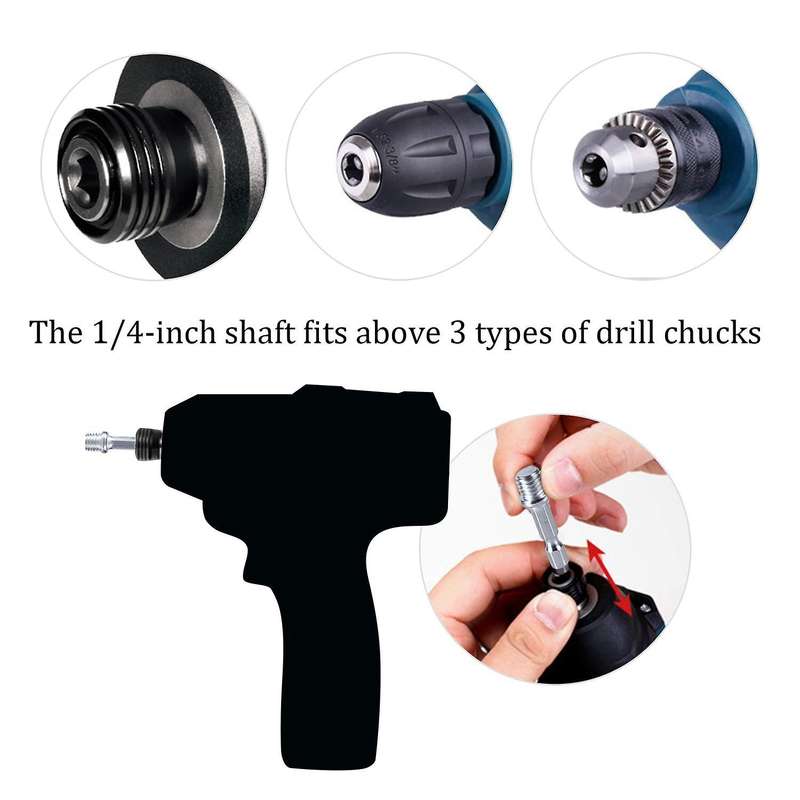 4 Inch Drill Power Brush Tile Scrubber Scouring Pads Cleaning Kit, Heavy Duty Household Cleaning To
