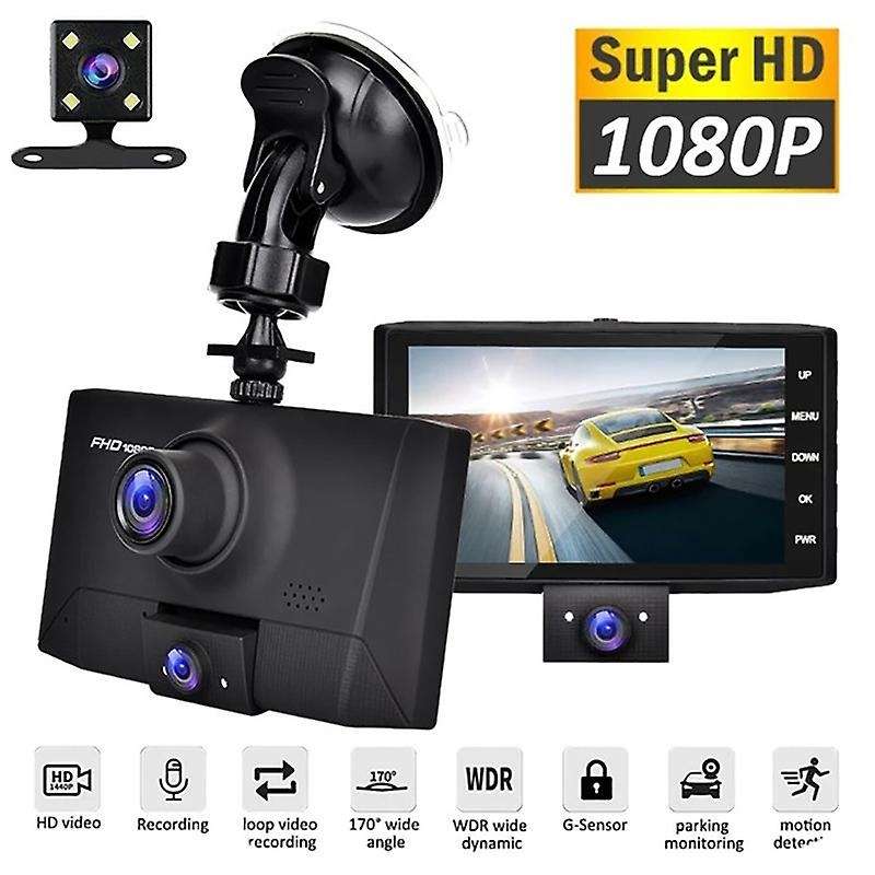 4 inch Car DVR Video Recorder Dash Camera Rear View 1080P HD Loop Recording G-Sensor Night Vision 17