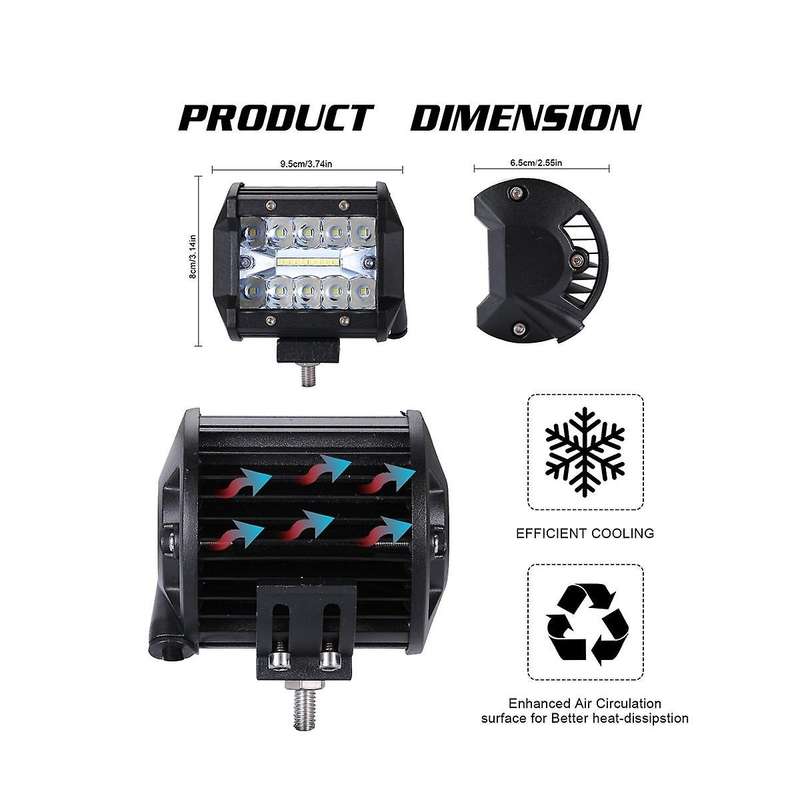 4 Inch Led Combo Work Light Bar Spotlight Off-road Driving Fog Lamp Waterproof for Truck Boat Car S