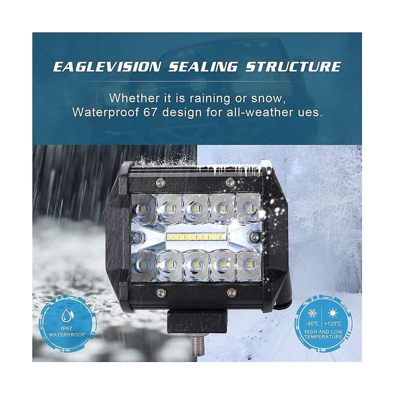 4 Inch Led Combo Work Light Bar Spotlight Off-road Driving Fog Lamp Waterproof for Truck Boat Car S