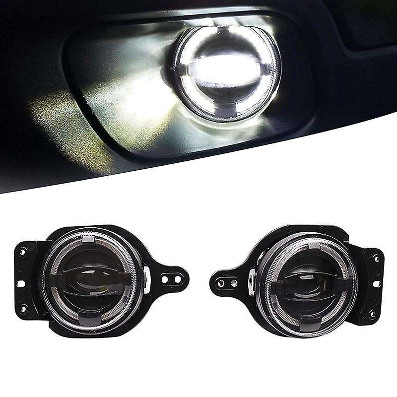4 Inch LED Fog Lamp with Mounting Bracket 30W High Brightness Modified White Light for Wrangler JL 2