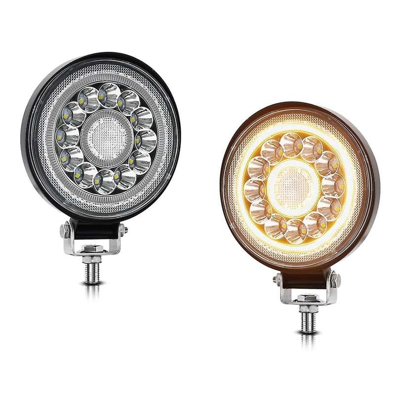 4 Inch Round LED Offroad Lights, LED Tractor Work Lights 140W 14000lm 9-30V Off Road Driving Fog Li