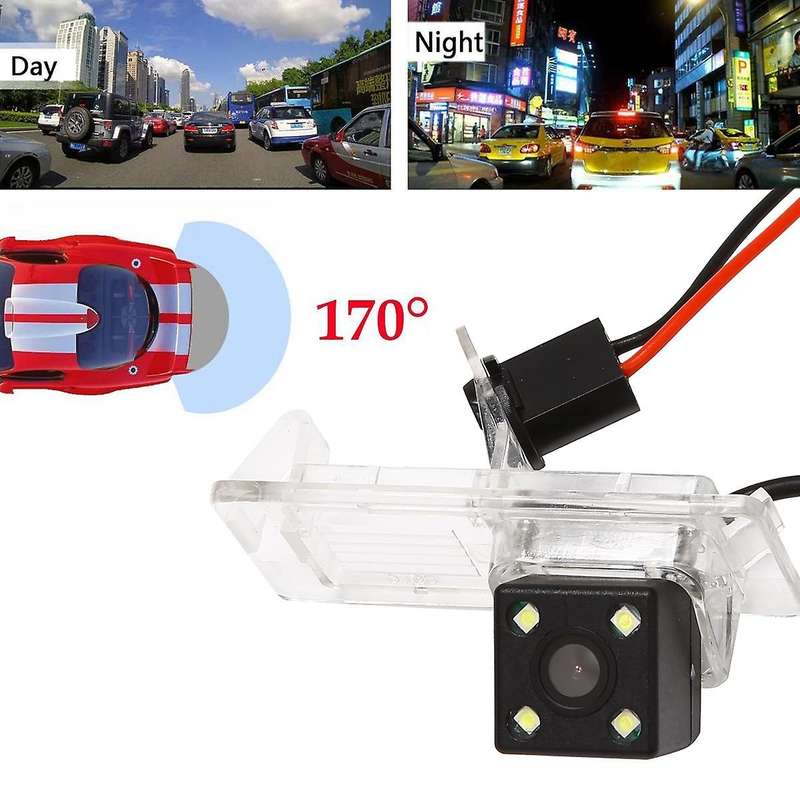 4 LED Car Rear View Camera 170 Degree Parking Reverse Camera with 24Pin Adapter Cable for 4 IV 2012-