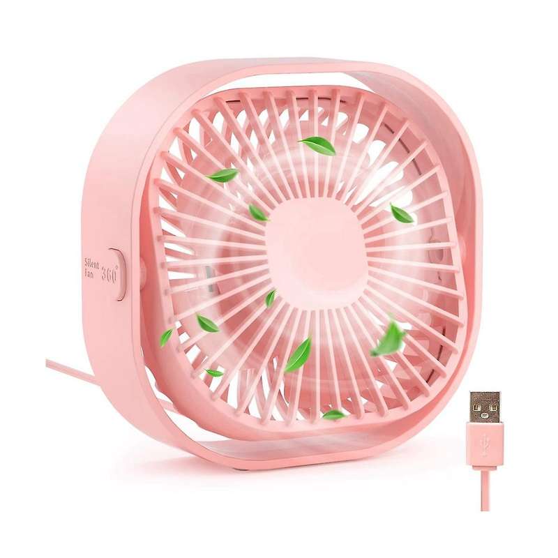 4 Inch Usb Desk Fan 3 Speeds Portable Table Fan Small Cooling Fan 360rotatable Silent Desktop Fan