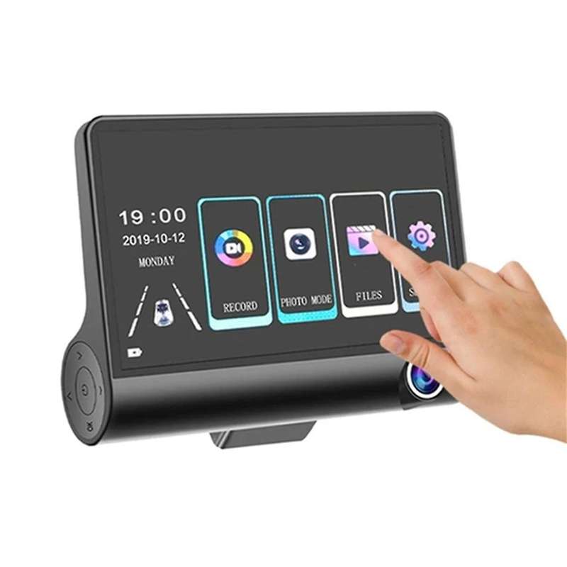 4 Inch Touch Screen Car DVR 1080P Dash Cam Front Inside Camera Night Vision Loop Recording G-Sensor(