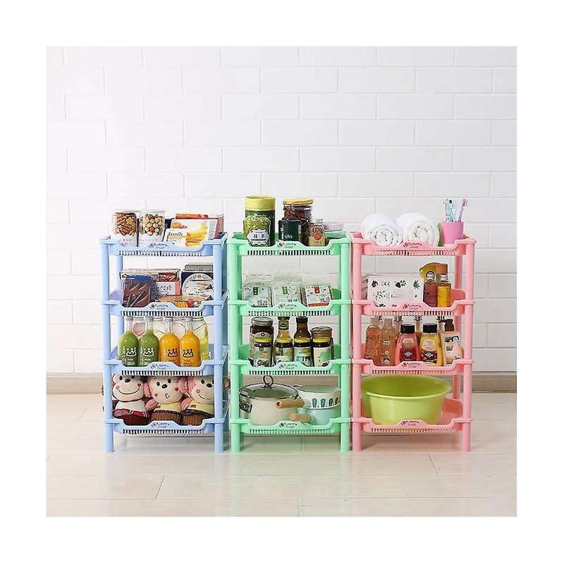4 Layer New Pp Dish Rack Kitchen Organizer and Storage White Hollow Bathroom Shower Sundries Rack S