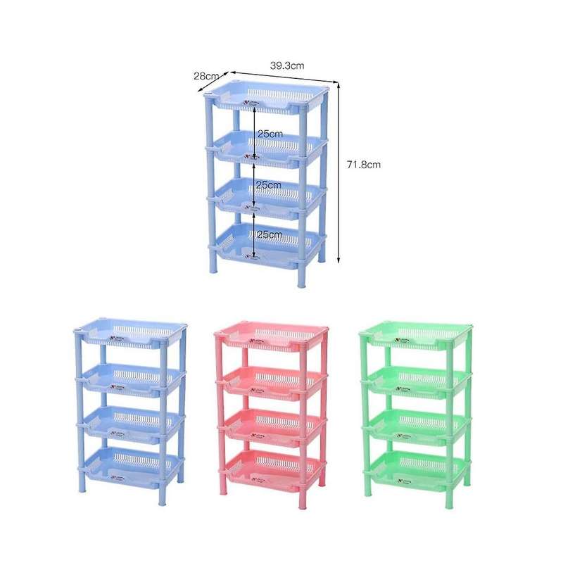 4 Layer New Pp Dish Rack Kitchen Organizer and Storage White Hollow Bathroom Shower Sundries Rack S