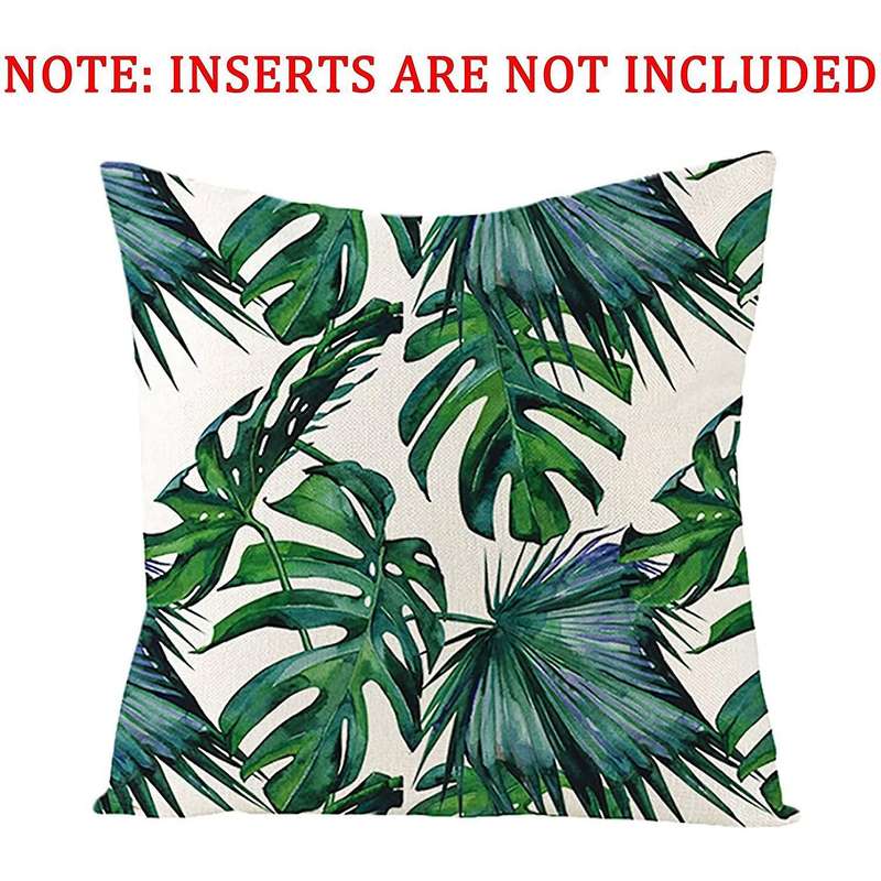 4 Outdoor Cushions for Garden Furniture Garden Cushions Linen Green Cushion Covers 18x18inch Sofa