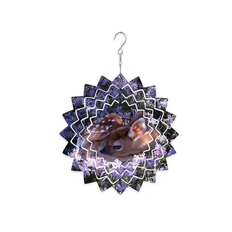 4 Pack 10 Inch Sublimation Wind Spinner Blanks 3d Aluminum Metal Wind Sculpture Kinetic Spinners Fo