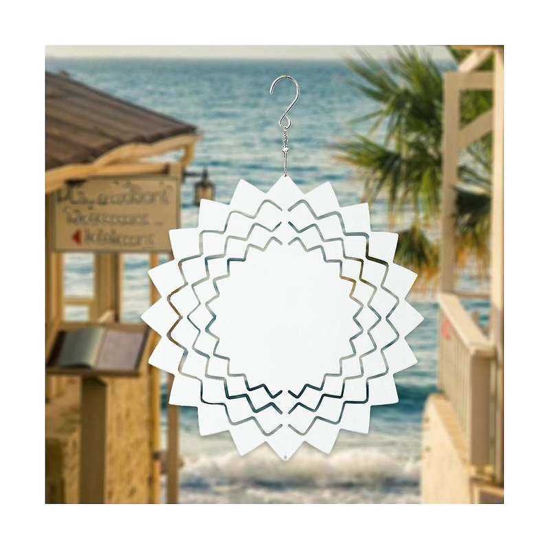 4 Pack 10 Inch Sublimation Wind Spinner Blanks 3d Aluminum Metal Wind Sculpture Kinetic Spinners Fo