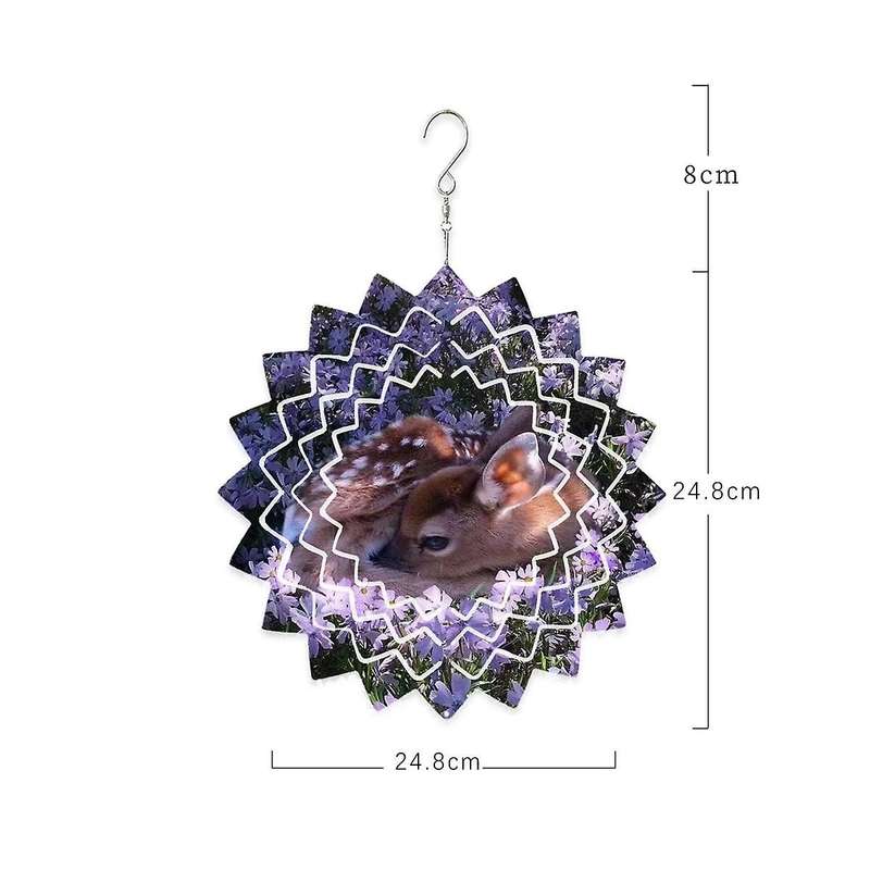 4 Pack 10 Inch Sublimation Wind Spinner Blanks 3d Aluminum Metal Wind Sculpture Kinetic Spinners Fo