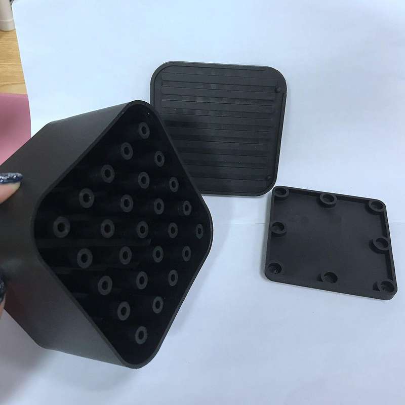 4 Pack 2 Inch Bed and Furniture Risers Elevator with Rubber Pads for Sofa, Table, Chair Plastic Furn