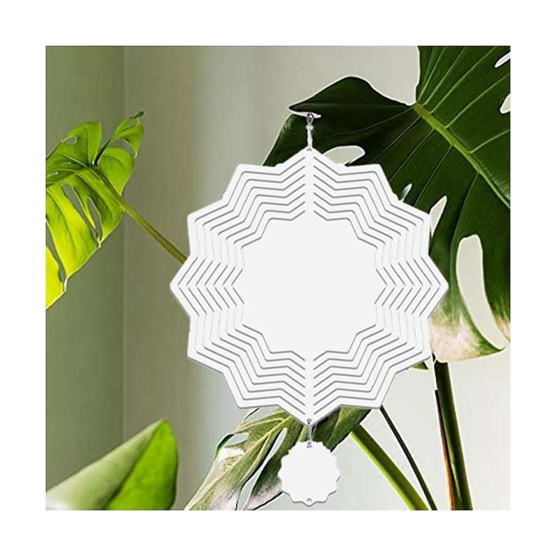 4 Pack 8 Inch Sublimation Wind Spinner Blank Sublimation Blanks Stars Flower Shape Ornament for Yar