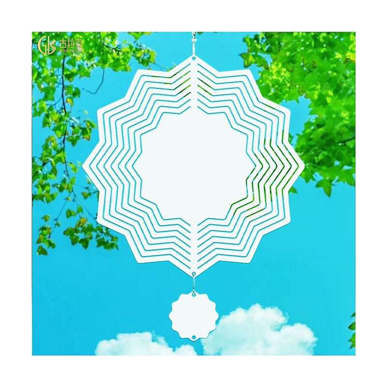4 Pack 8 Inch Sublimation Wind Spinner Blank Sublimation Blanks Stars Flower Shape Ornament for Yar