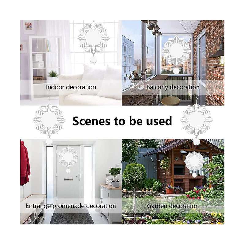 4 Pack 8 Inch Sublimation Wind Spinner Blank Sublimation Blanks Stars Flower Shape Ornament for Yar