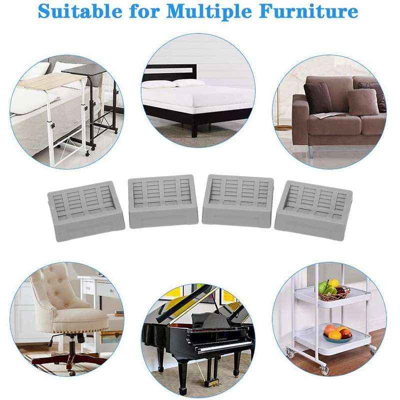 4 Pack Bed Stopper Furniture Stopper Caster Cups for All Wheels of Furniture,Can Prevent the Floor F