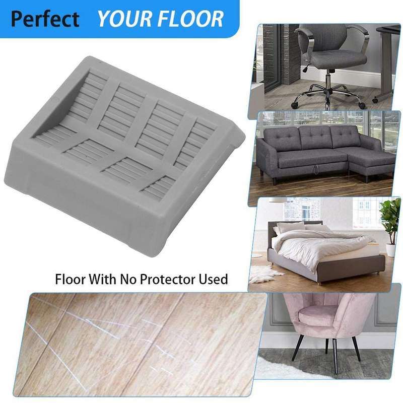 4 Pack Bed Stopper Furniture Stopper Caster Cups for All Wheels of Furniture,Can Prevent the Floor F