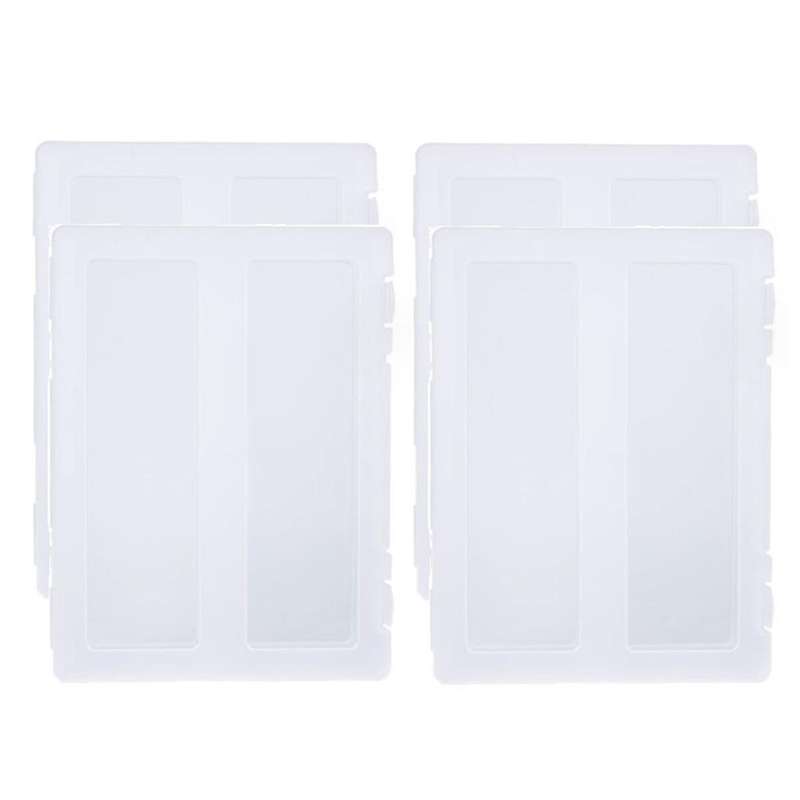4 Pack A4 File Portable Project Case,plastic Storage Box for 8.5x11in Letter Paper, Scrapbook Docume