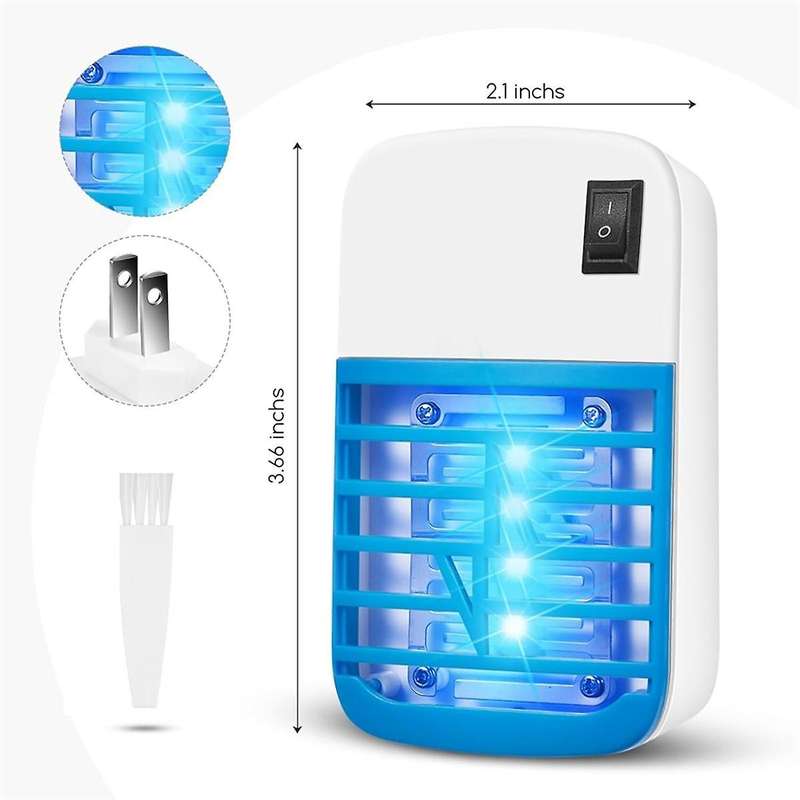 4 Pack Bug Zapper Indoor Plug in Electronic Mosquitoes Trap Zapper with Blue Lights Electric Portab