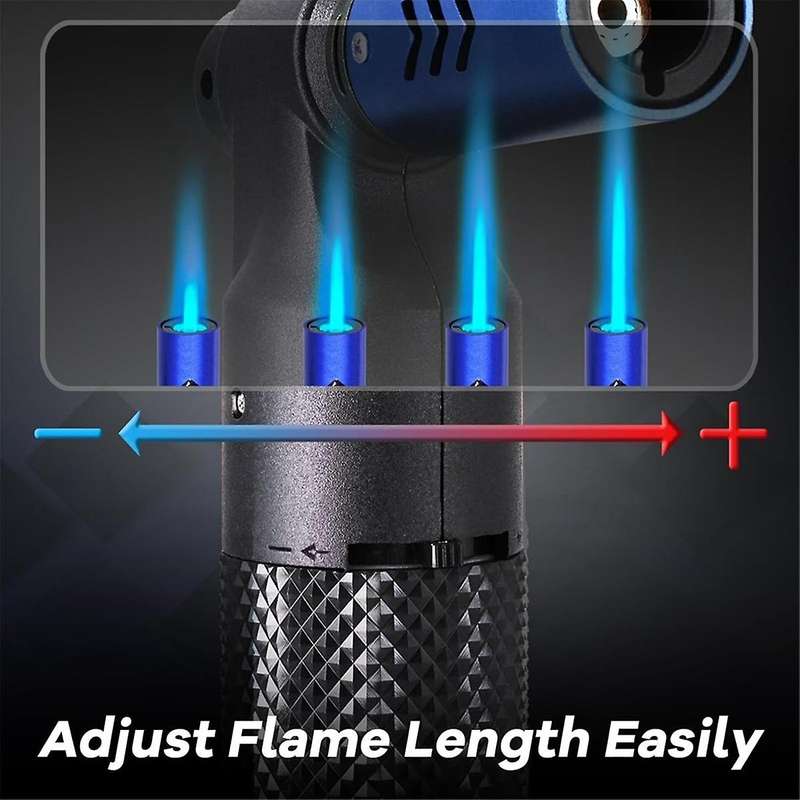 4 Pack Butane Torch Refillable Jet Flame Portable Butane Torch Mini Refillable Windproof