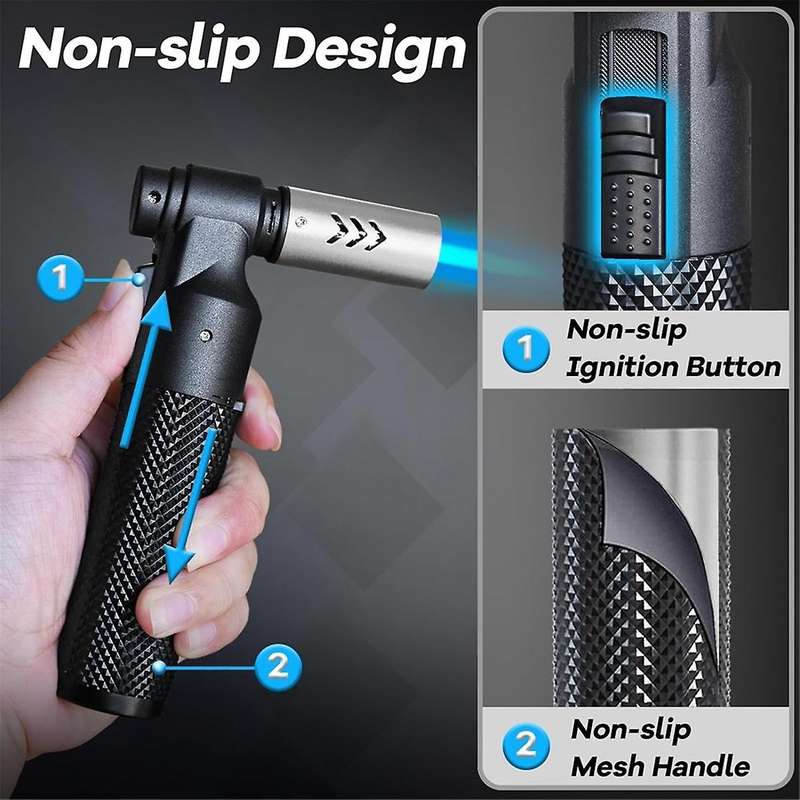 4 Pack Butane Torch Refillable Jet Flame Portable Butane Torch Mini Refillable Windproof