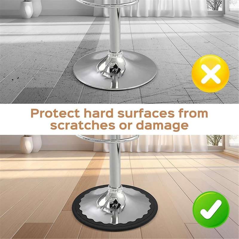 4 Pack Bar Stools Leg Protectors Ring, Non Slip Silicone Chair Leg Floor Protector, for 16Inch-18Inc