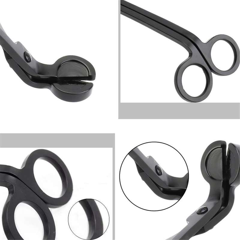 4 Pack Candle Wick Trimmer, Stainless Steel Wick Clipper Cutter, Black Wick Candle Scissor Candles t