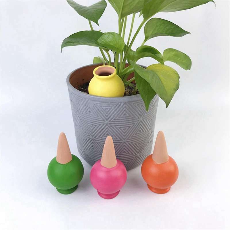 4 Pack Ceramic Automatic Plant Dripper Self-Watering Device for Home Balcony and Garden Multiple Col