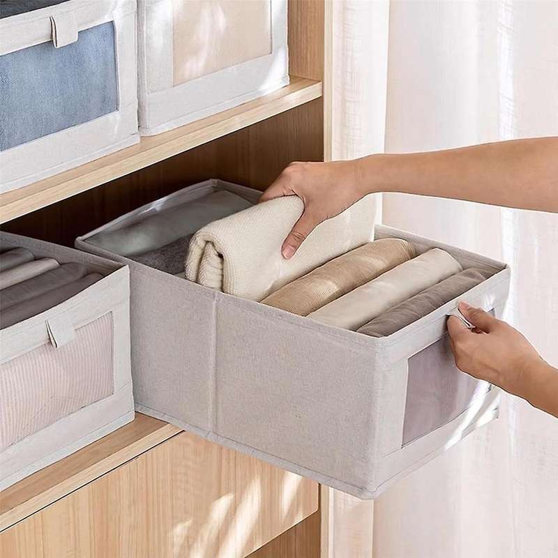 4 Pack Closet Organizers and Storage,foldable Closet Organizer Bins with Clear Window for Organizing