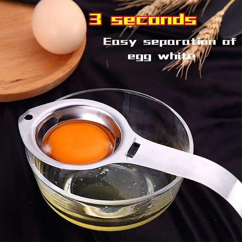 4 Pack Egg Separator, Stainless Steel Egg Yolk Separator, for Cooking, Baking Cake, Mayonnaise