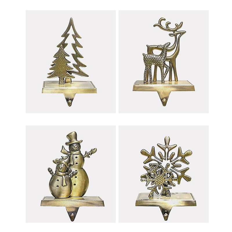 4 Pack Christmas Stocking Holder, Clip Stocking Holder,Christmas Stocking Holders for Fireplace