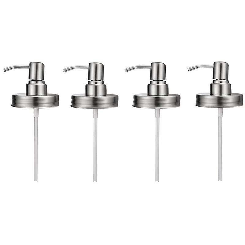 4 Pack Jar Soap Dispenser Lids with Pumps,lotion Soap Dispenser Lids for 16oz Regular Mouth Jar Dec