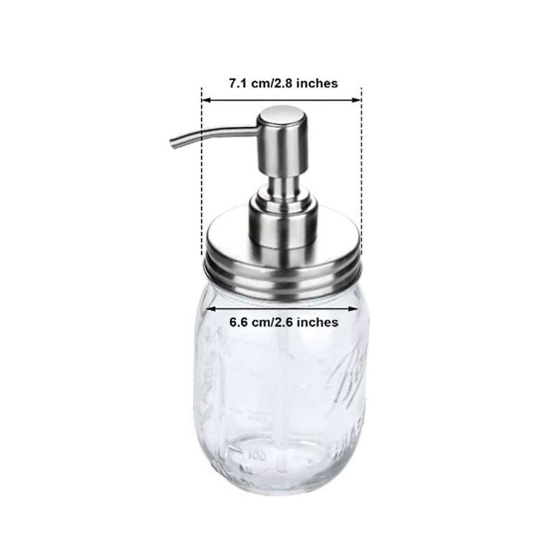 4 Pack Jar Soap Dispenser Lids with Pumps,lotion Soap Dispenser Lids for 16oz Regular Mouth Jar Dec