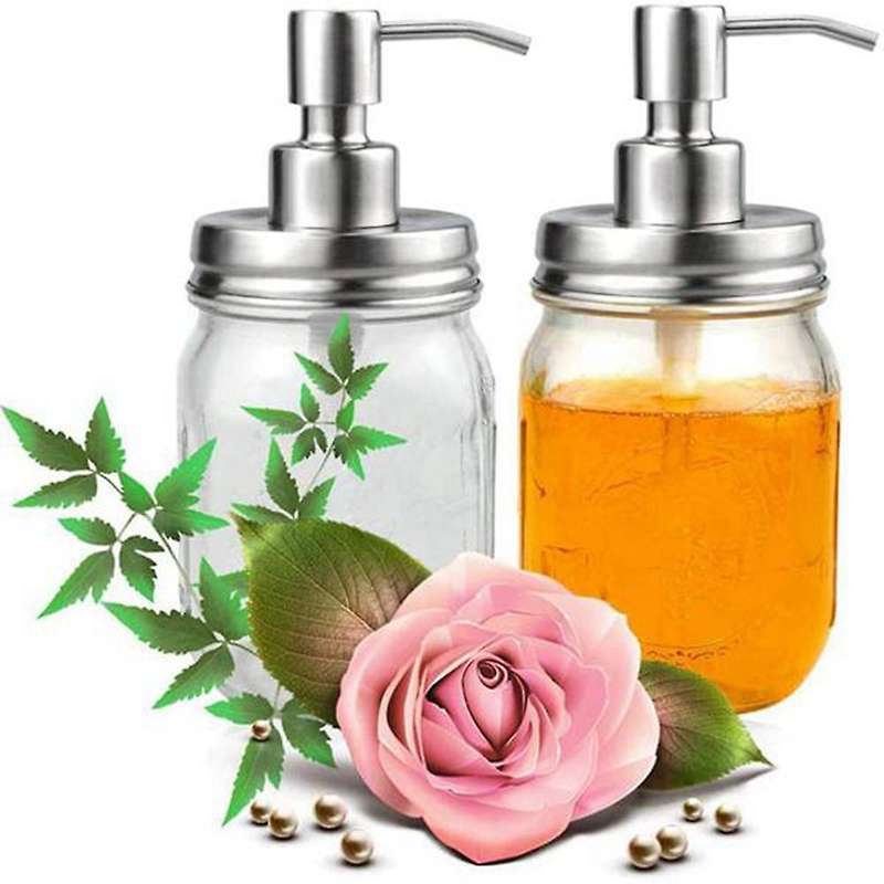 4 Pack Jar Soap Dispenser Lids with Pumps,lotion Soap Dispenser Lids for 16oz Regular Mouth Jar Dec