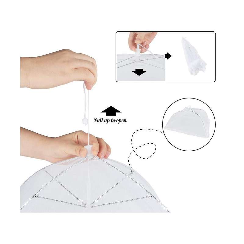 4 Pack Mesh Food Cover -14 Inch/16 Inch /17 Inch Pop-up Food Cover Tent Reusable&collapsible Food N