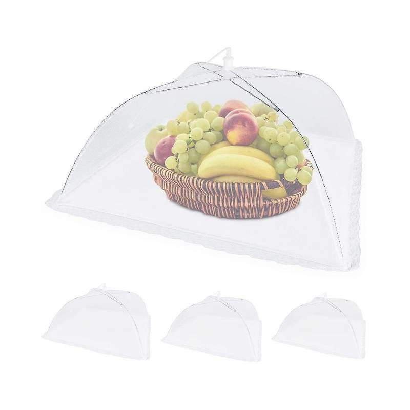 4 Pack Mesh Food Cover -14 Inch/16 Inch /17 Inch Pop-up Food Cover Tent Reusable&collapsible Food N