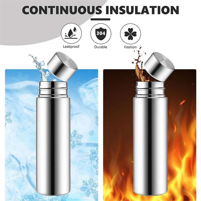 4 Pack Mini Water Bottles 4.4 Oz Cute Small Insulated Stainless Steel Water Bottles Pocket for Kids