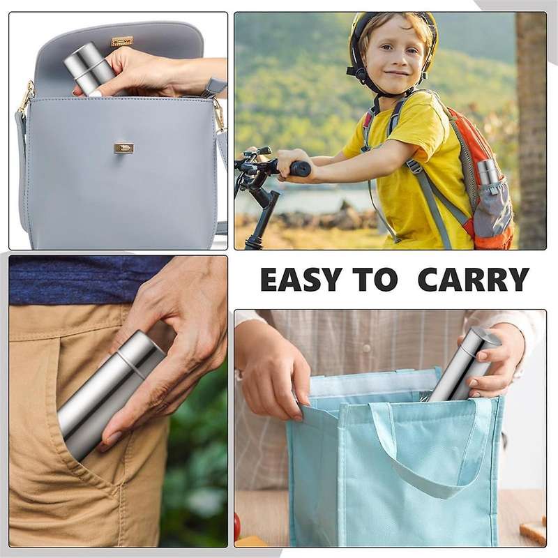 4 Pack Mini Water Bottles 4.4 Oz Cute Small Insulated Stainless Steel Water Bottles Pocket for Kids