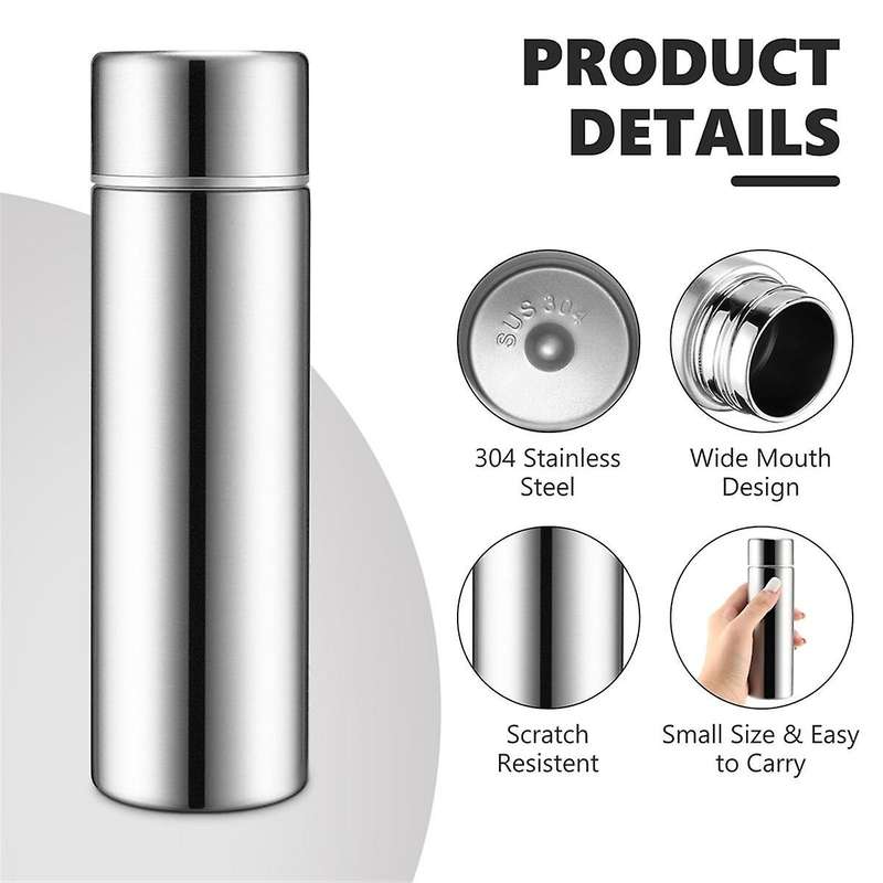 4 Pack Mini Water Bottles 4.4 Oz Cute Small Insulated Stainless Steel Water Bottles Pocket for Kids
