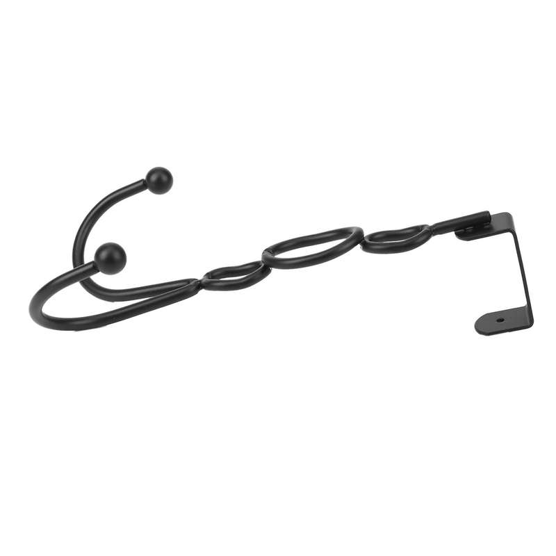 4 Pack over the Door Hook Black over Door Towels Hooks Heavy Duty over Door Double Hooks for Hangin