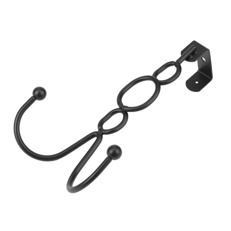4 Pack over the Door Hook Black over Door Towels Hooks Heavy Duty over Door Double Hooks for Hangin