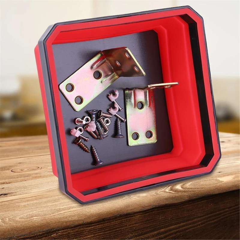 4 Pack -Magnetic Screw Tray Silicone Screw Bowl Tool Part Storage Box Plumber Carpenter Tool Organiz