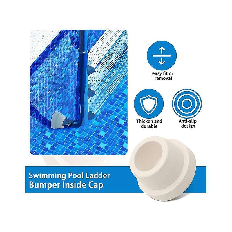 4 Pack Pool Ladder Rubber Stopper ,for 1.90inch Ladder Tubing for Protect Swimming Pool Liner,ladde