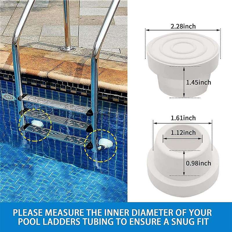 4 Pack Pool Ladder Rubber Stopper ,for 1.90inch Ladder Tubing for Protect Swimming Pool Liner,ladde
