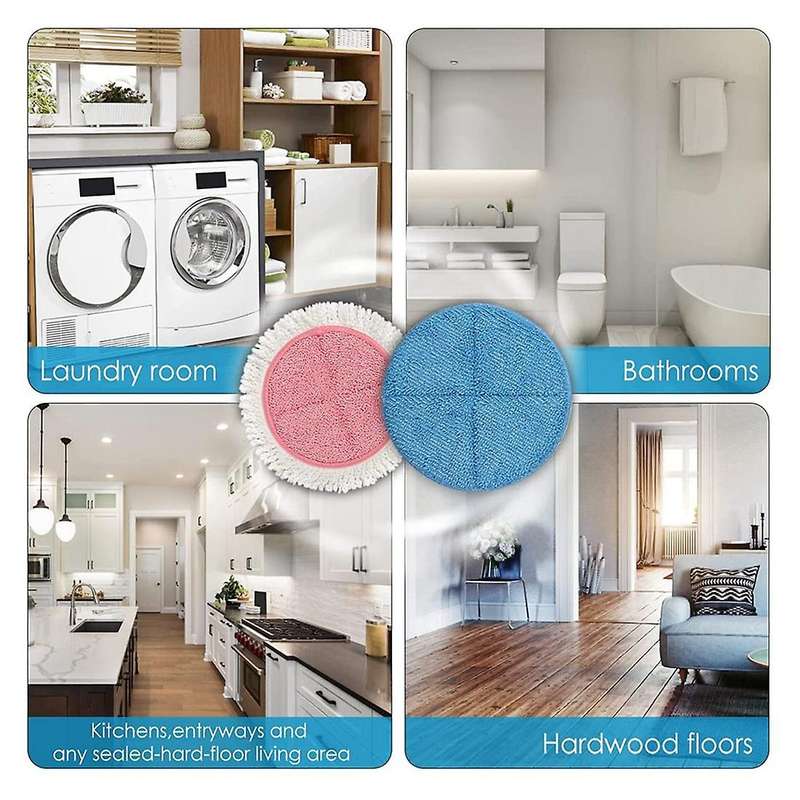 4 Pack Replacement Parts Mop Cloth Pads for BOBOT Electric Mop Cleaning Pads Accessories Household
