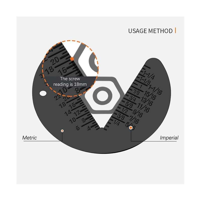 4 Pack Screw Thread Measure Gauge Measurement Size Check Gauges Inspection Standard Metric for The