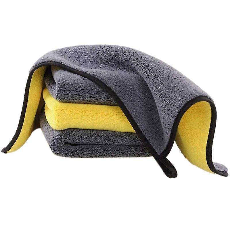 4 Pack Premium Ultra Thick Plush Microfiber Towel, Double Layer Super Thick Microfiber Cleaning Clo