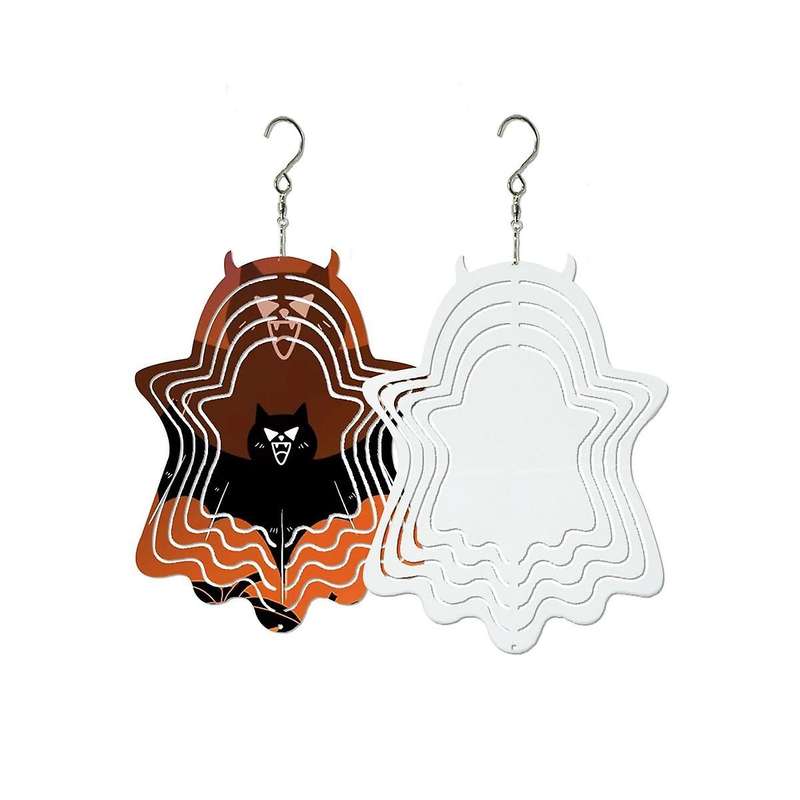 4 Pack Sublimation Wind Spinner Blanks 3d Aluminum Metal Wind Sculpture Kinetic Spinners for Yard A