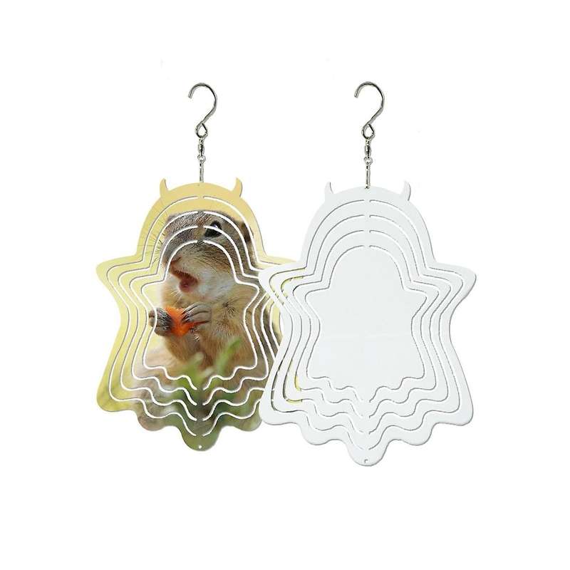 4 Pack Sublimation Wind Spinner Blanks 3d Aluminum Metal Wind Sculpture Kinetic Spinners for Yard A