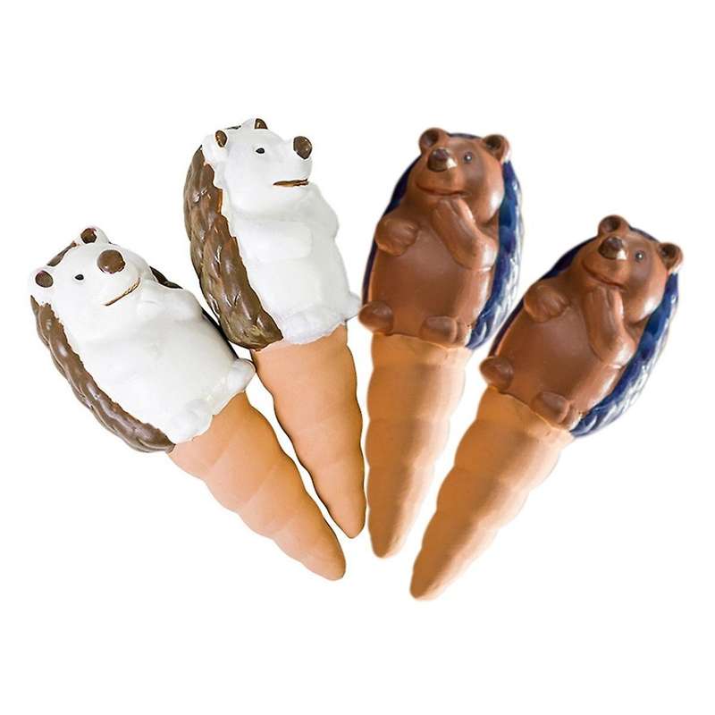 4 Pack Self Watering Spikes Cute Hedgehog Shape Terracotta Indoor and Outdoor Plant Watering Globes